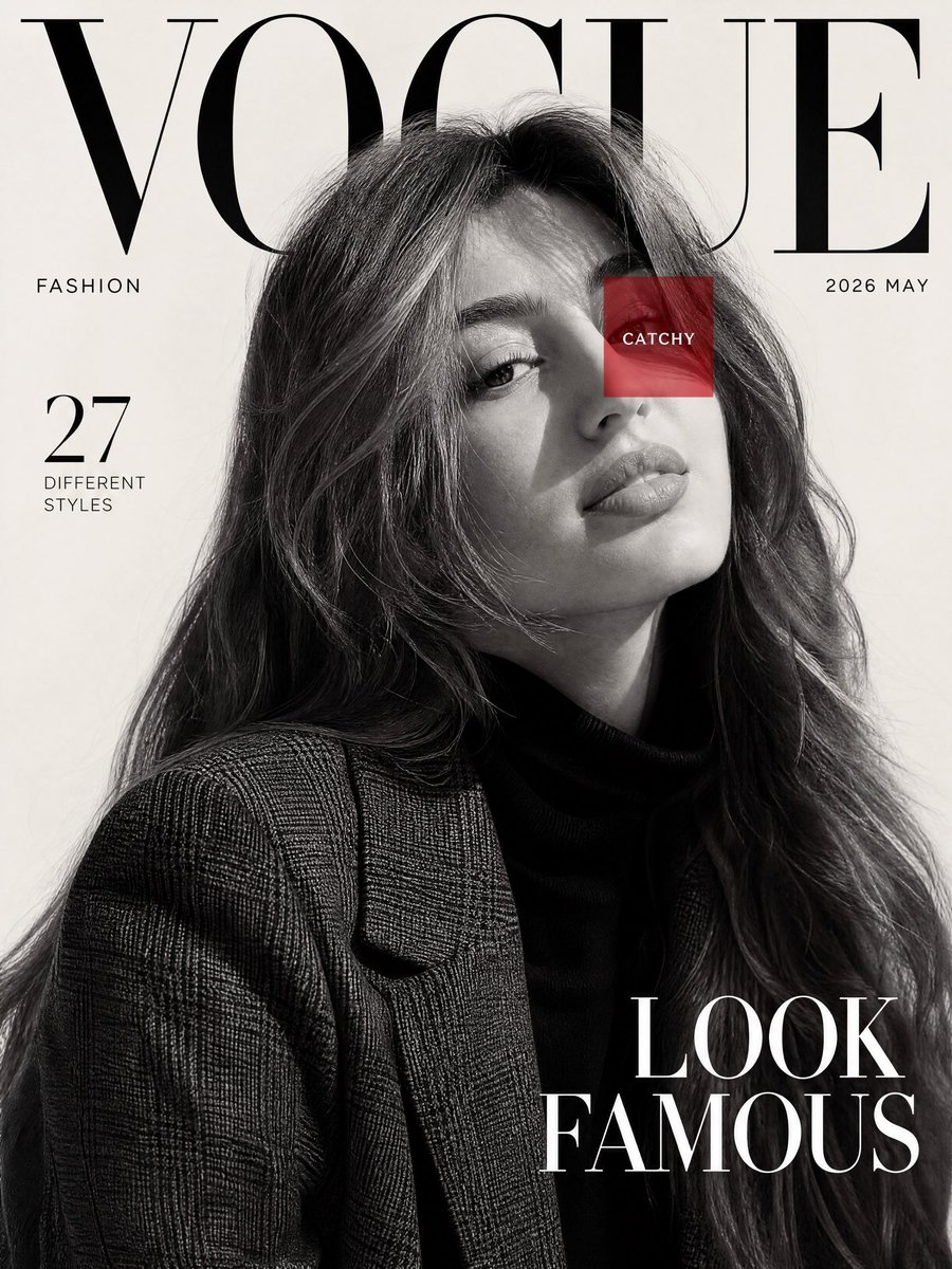 Luxury Monochrome Editorial Vogue Cover