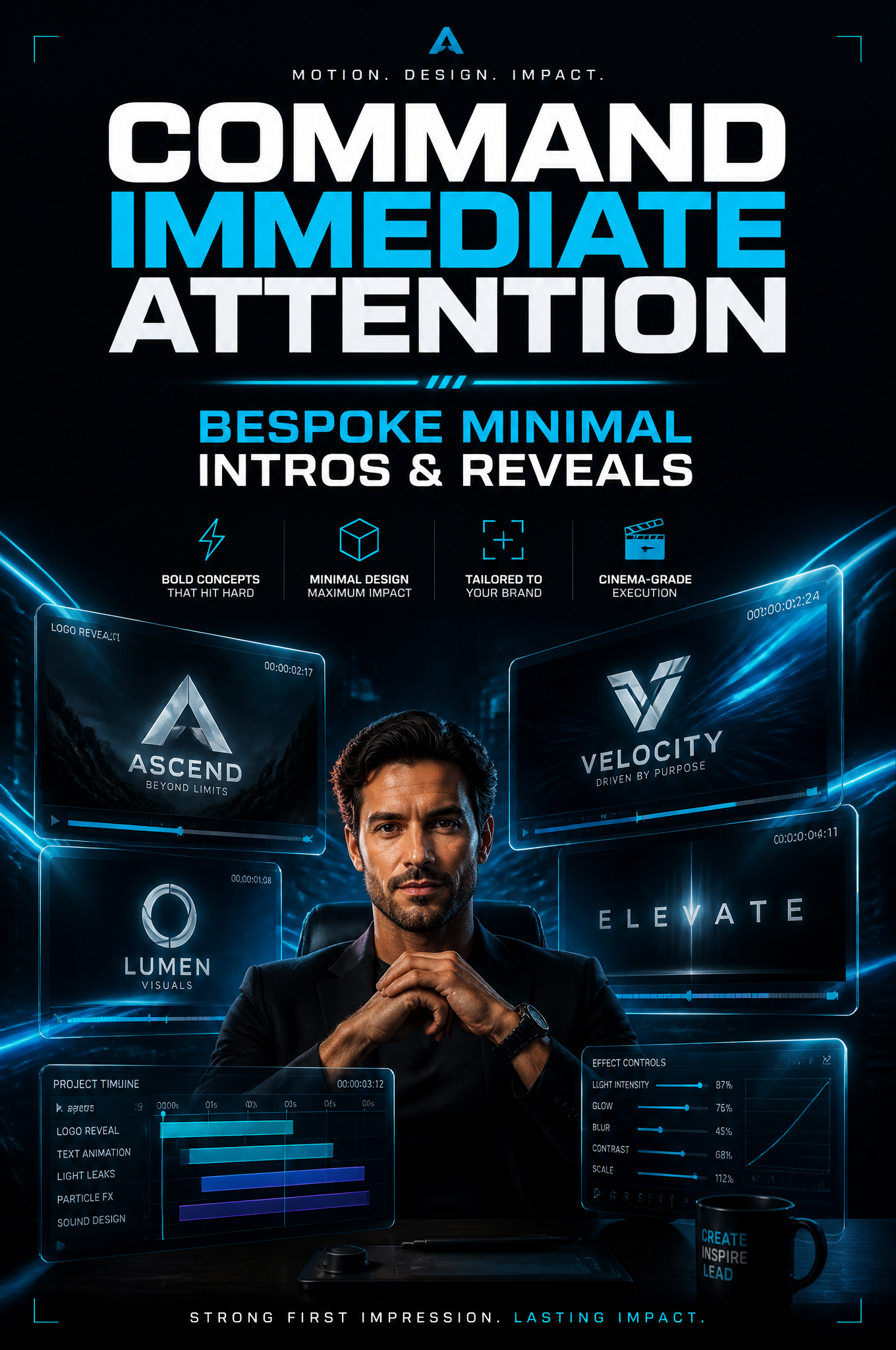 Cyber-Creative Director Motion Graphics Poster
