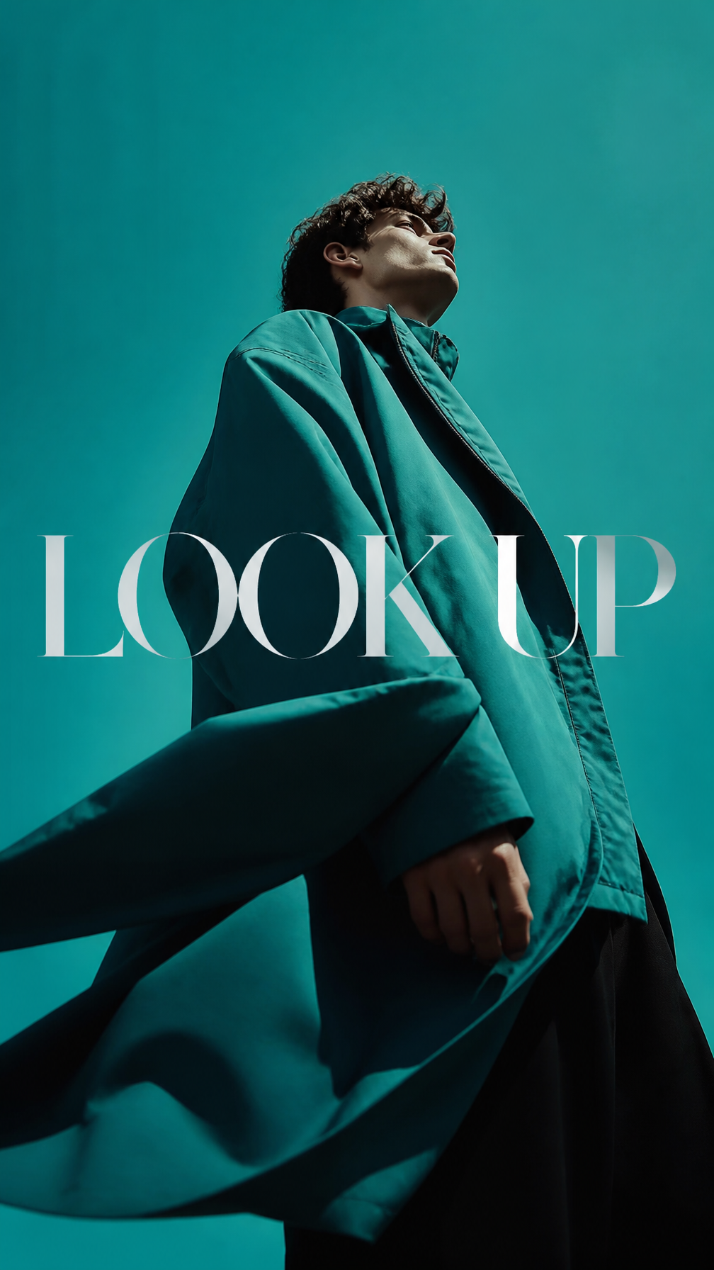Teal Avant-Garde Male Fashion Editorial