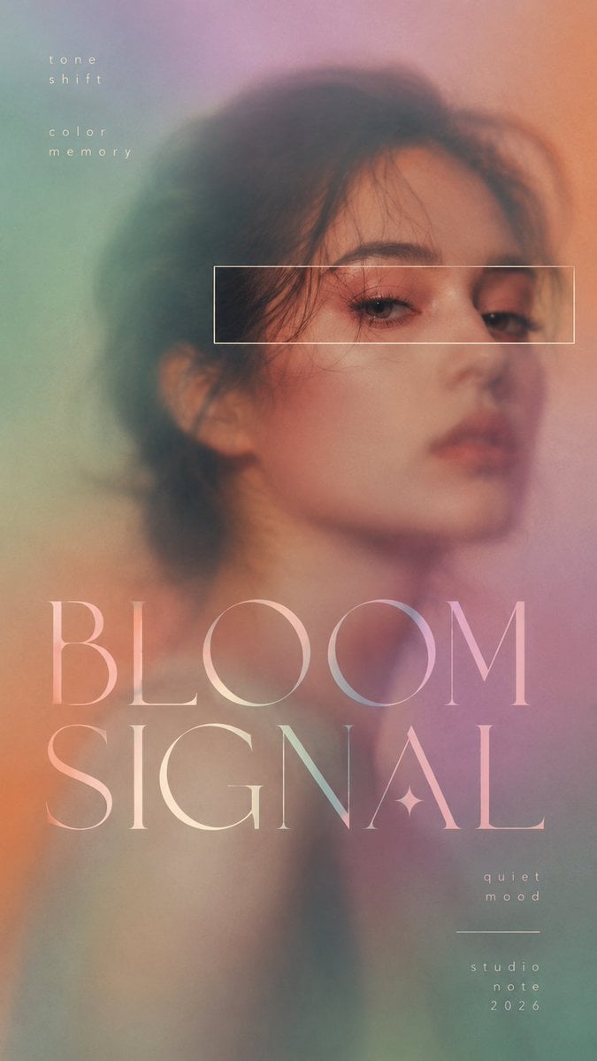 Futuristic Editorial Color Reveal Poster - alternate