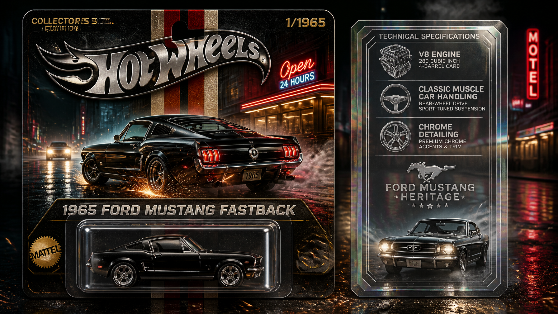Vintage 1965 Mustang Fastback Collector's Edition Die-Cast