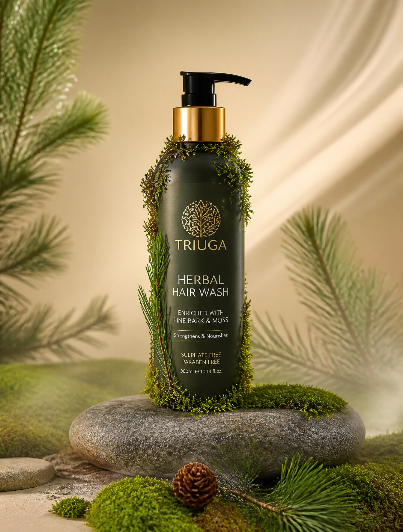 Luxury Botanical Hair Care Product Showcase