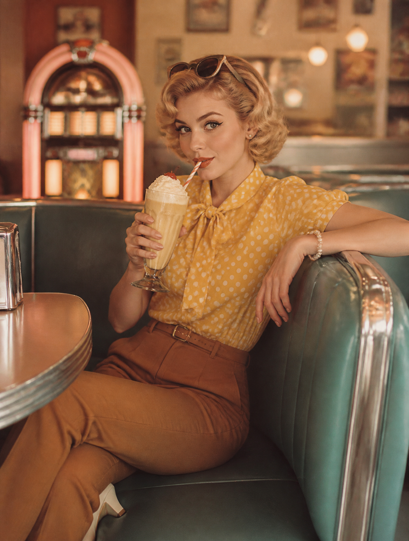 1950s Retro Diner Editorial Portrait