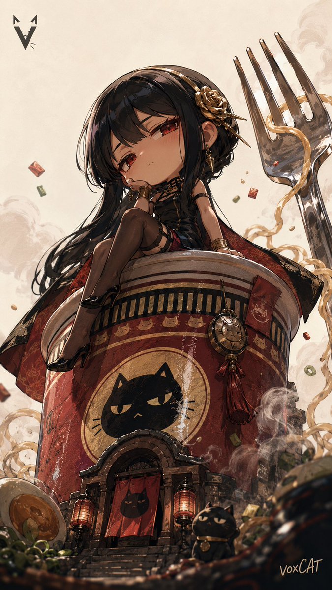 Whimsical Ramen Throne Miniature Poster - alternate