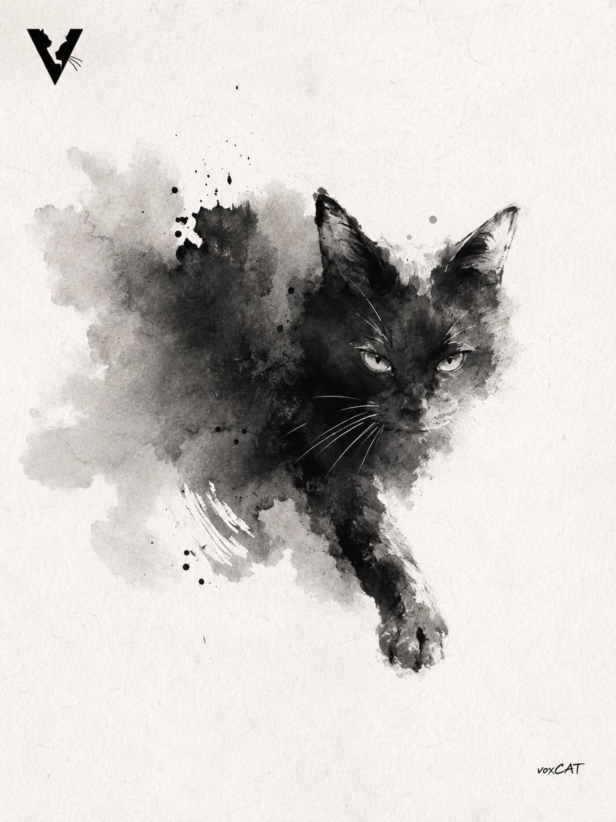 Zen Oriental Ink Wash Illustration
