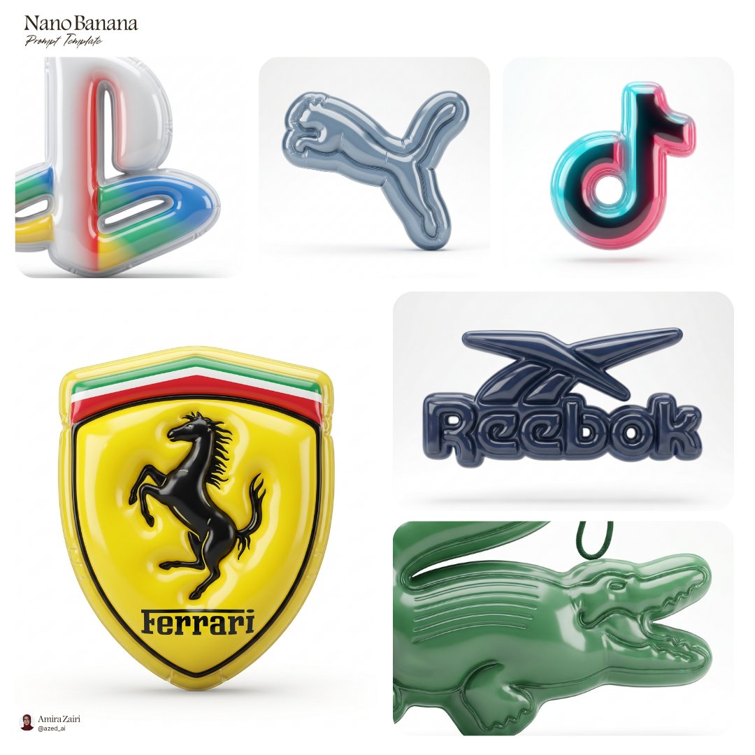 3D Inflated Plastic Logo Render