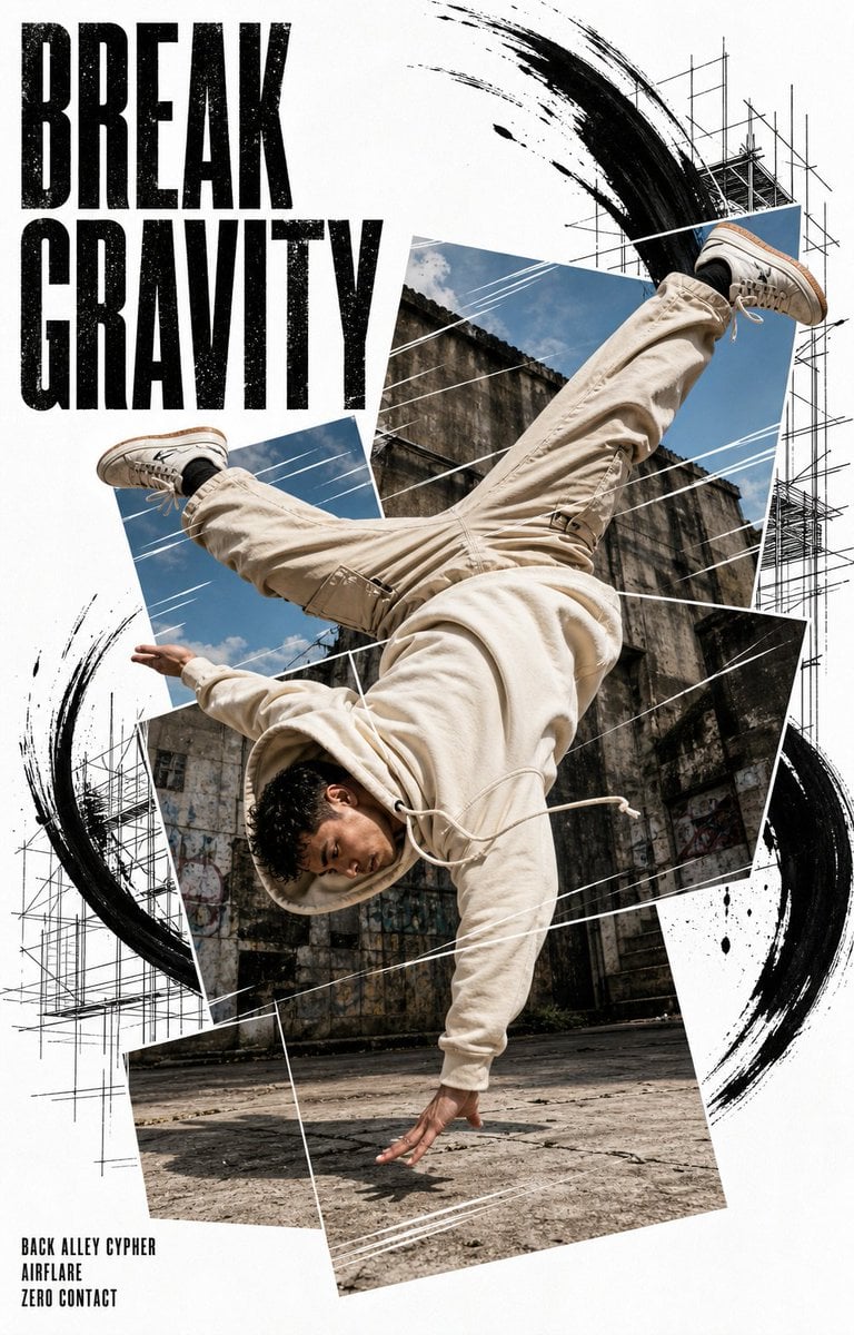 Dynamic Fragmented Action Poster - alternate