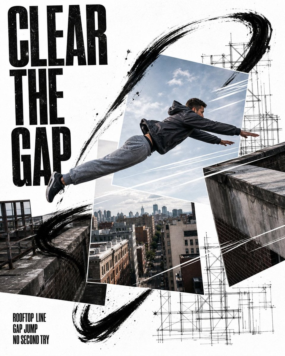Dynamic Fragmented Action Poster - alternate