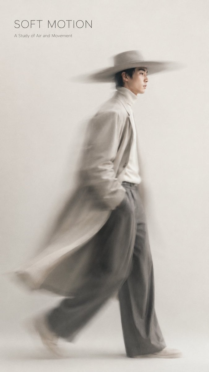 Experimental Slow-Shutter Fashion Editorial Poster - alternate