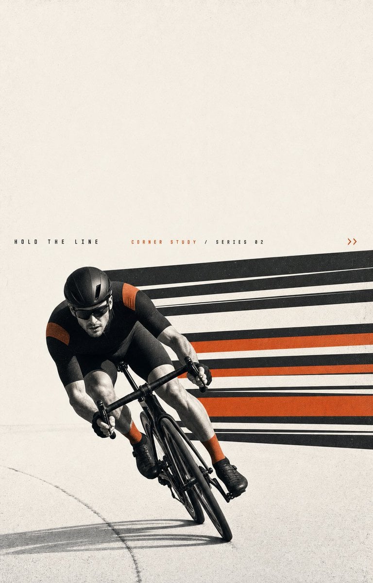 Minimalist Grainy Speedline Athletic Poster
