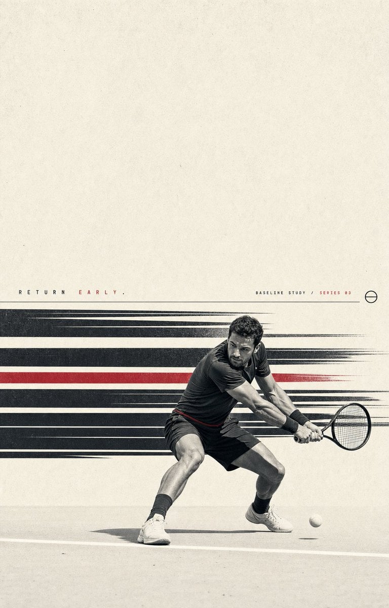 Minimalist Grainy Speedline Athletic Poster - alternate