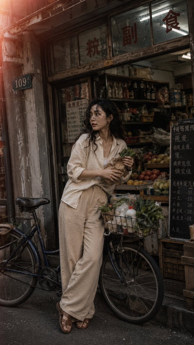 Candid Moment on a Quiet City Corner - alternate