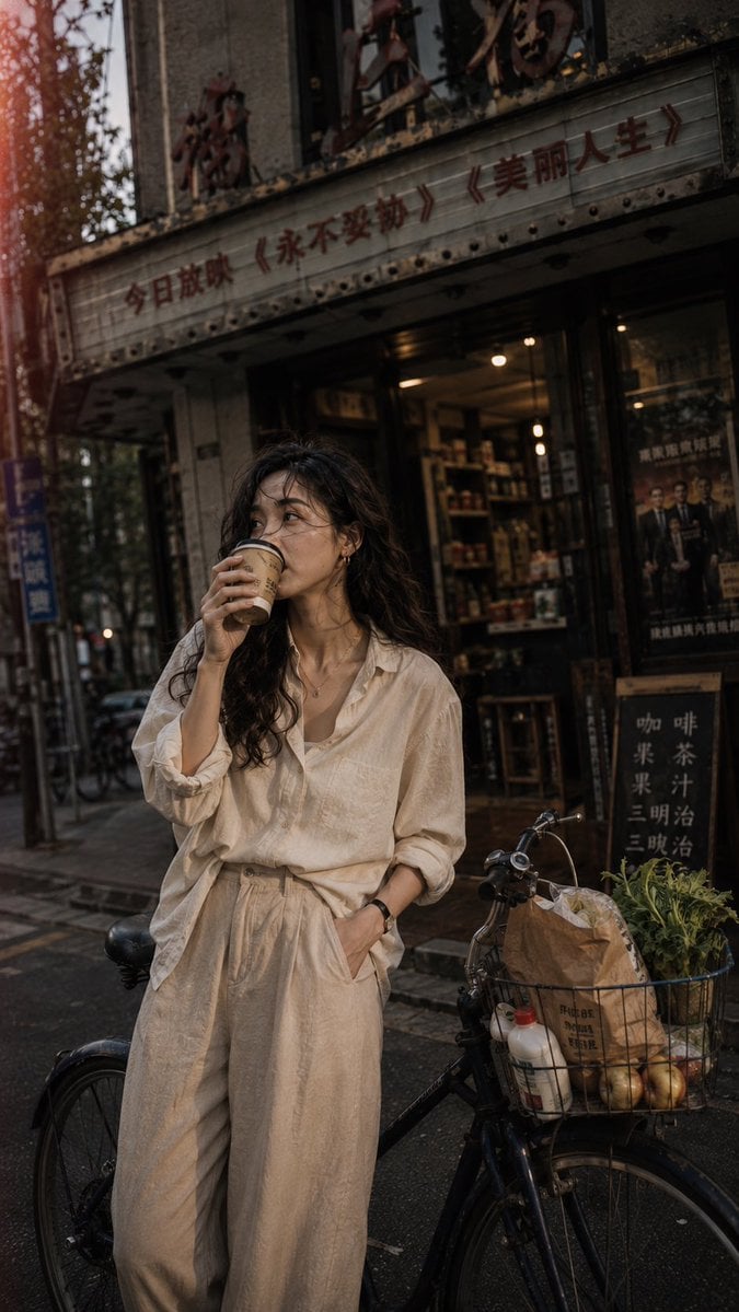 Candid Moment on a Quiet City Corner - alternate