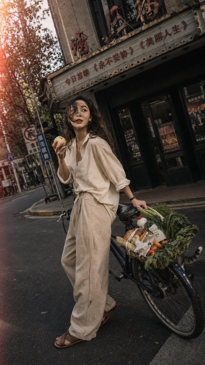 Candid Moment on a Quiet City Corner - alternate