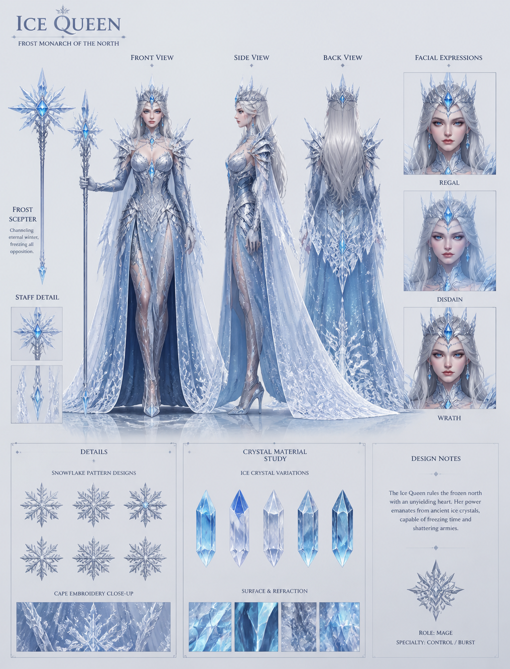 Frost Sovereign MOBA Character Concept