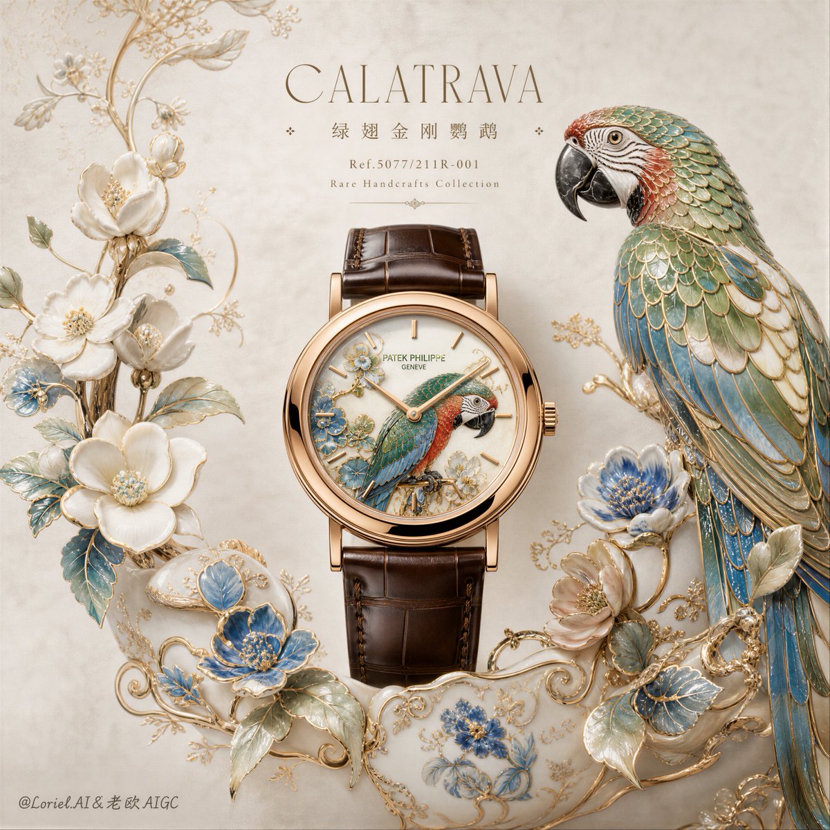 Patek Philippe Calatrava Porcelain Aviary Luxury Poster