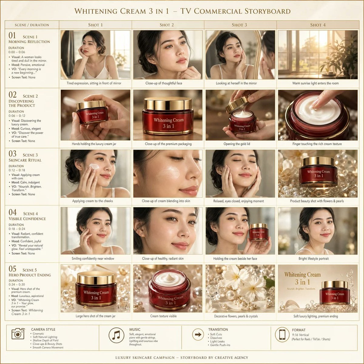 Luxury Radiance Skincare Cinematic Sequence