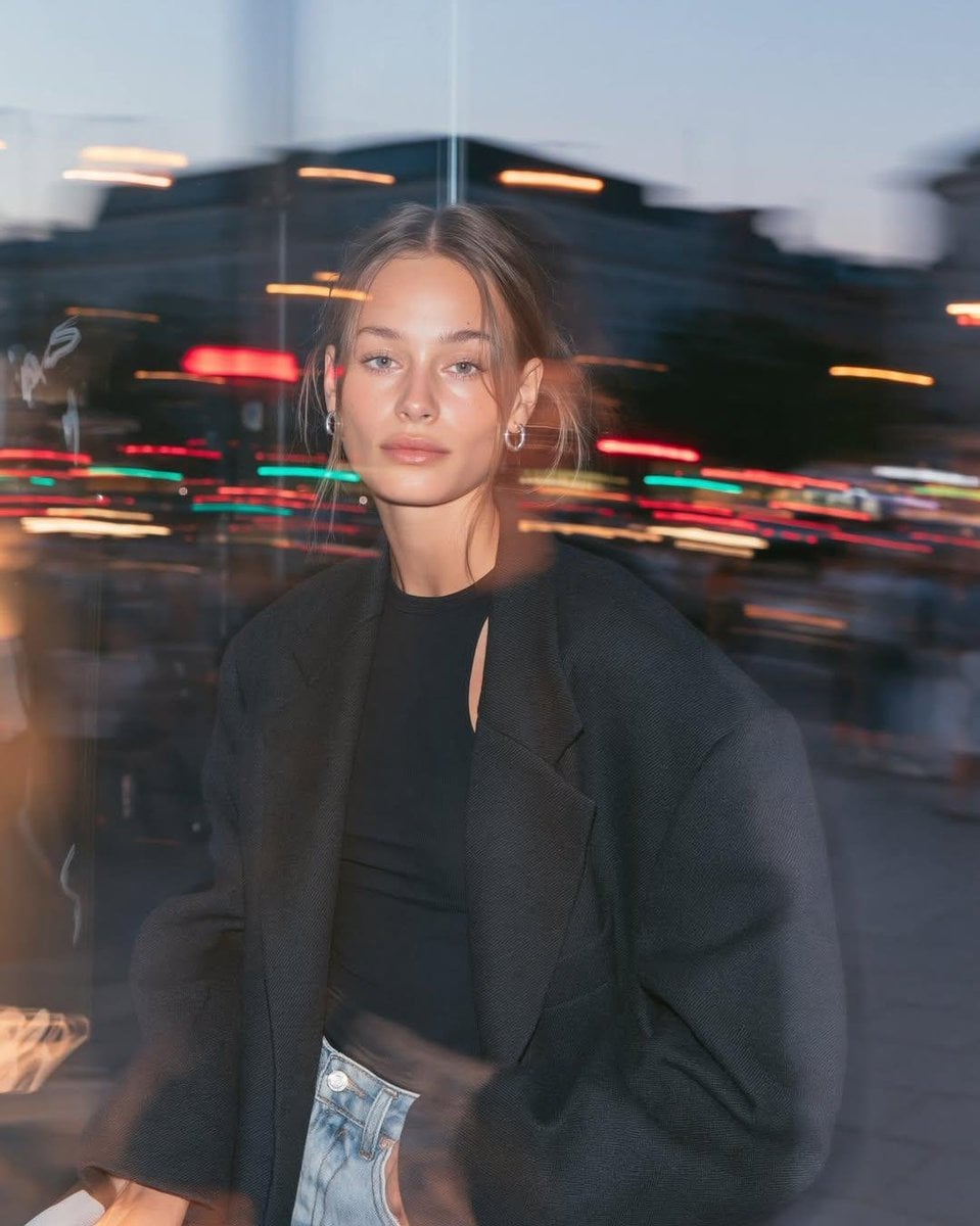 Urban Blue Hour Editorial Fashion Portrait - alternate
