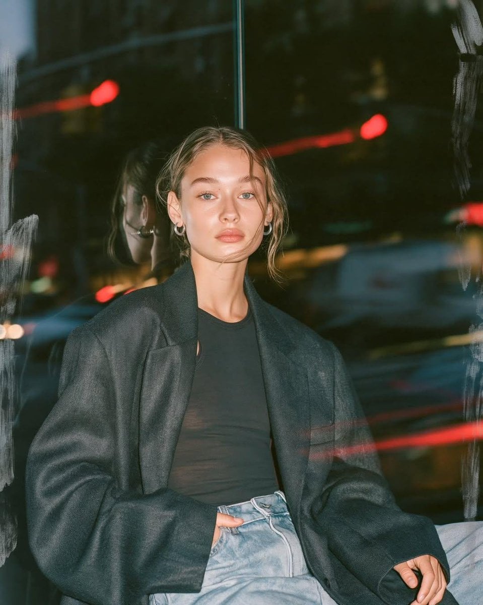 Urban Blue Hour Editorial Fashion Portrait - alternate
