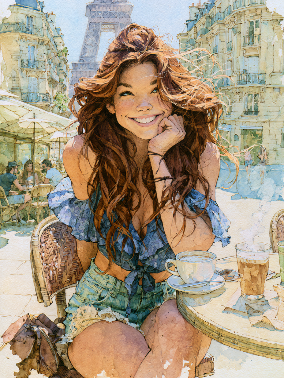 Fantasy Maiden's Parisian Cafe Summer - alternate