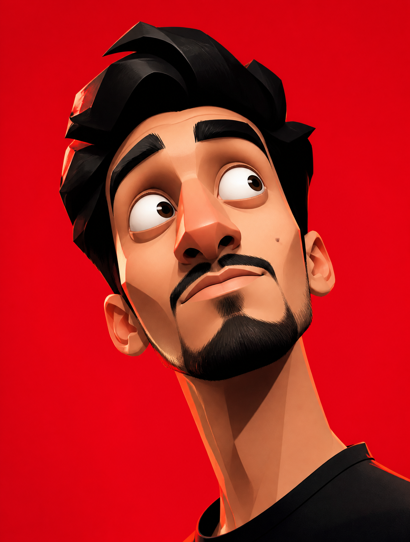 3D Geometric Stylized Caricature Portrait