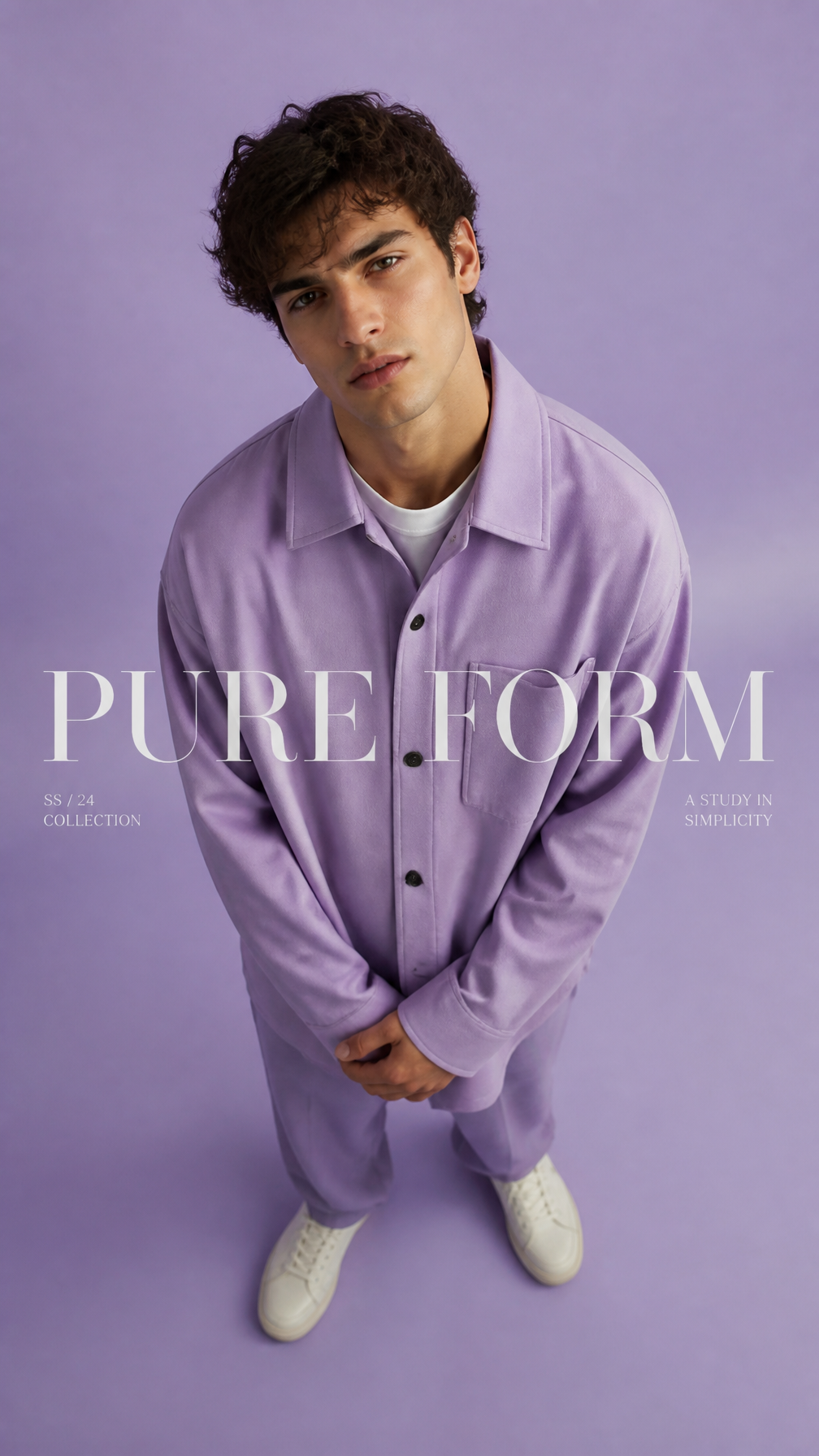 Avant-Garde Lavender Men's Fashion Editorial