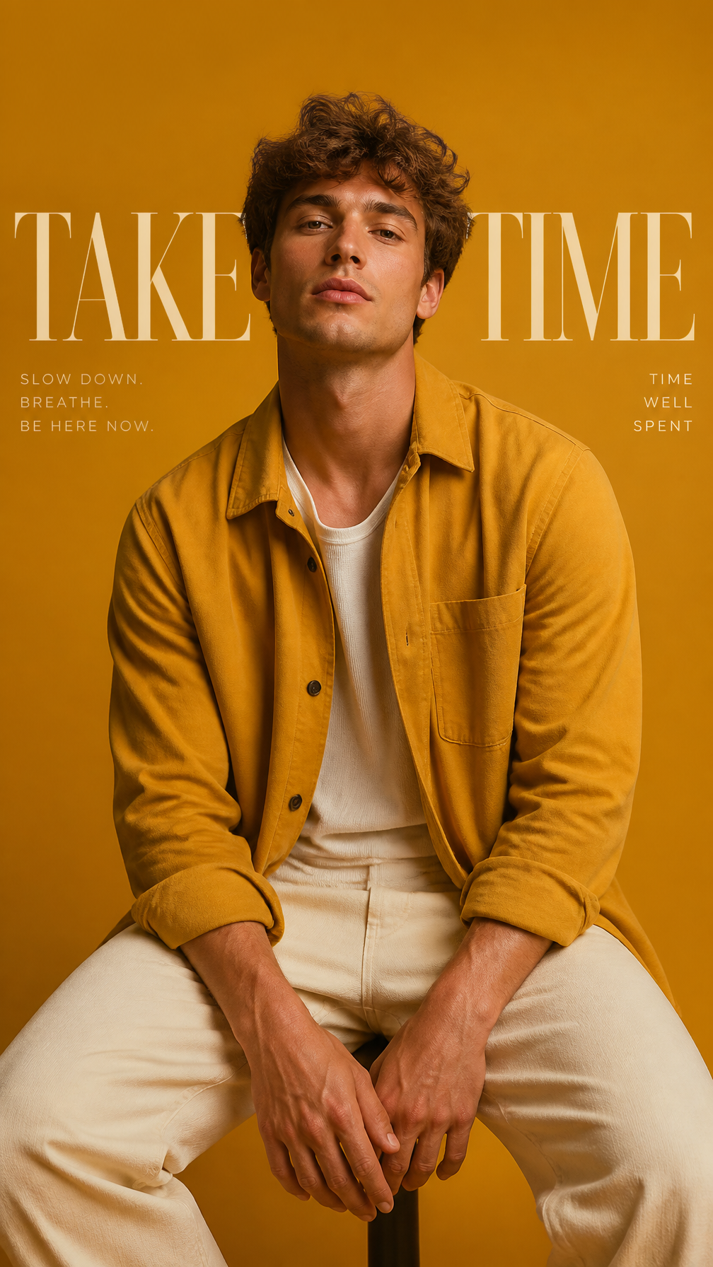 Mustard Monochrome Male Editorial