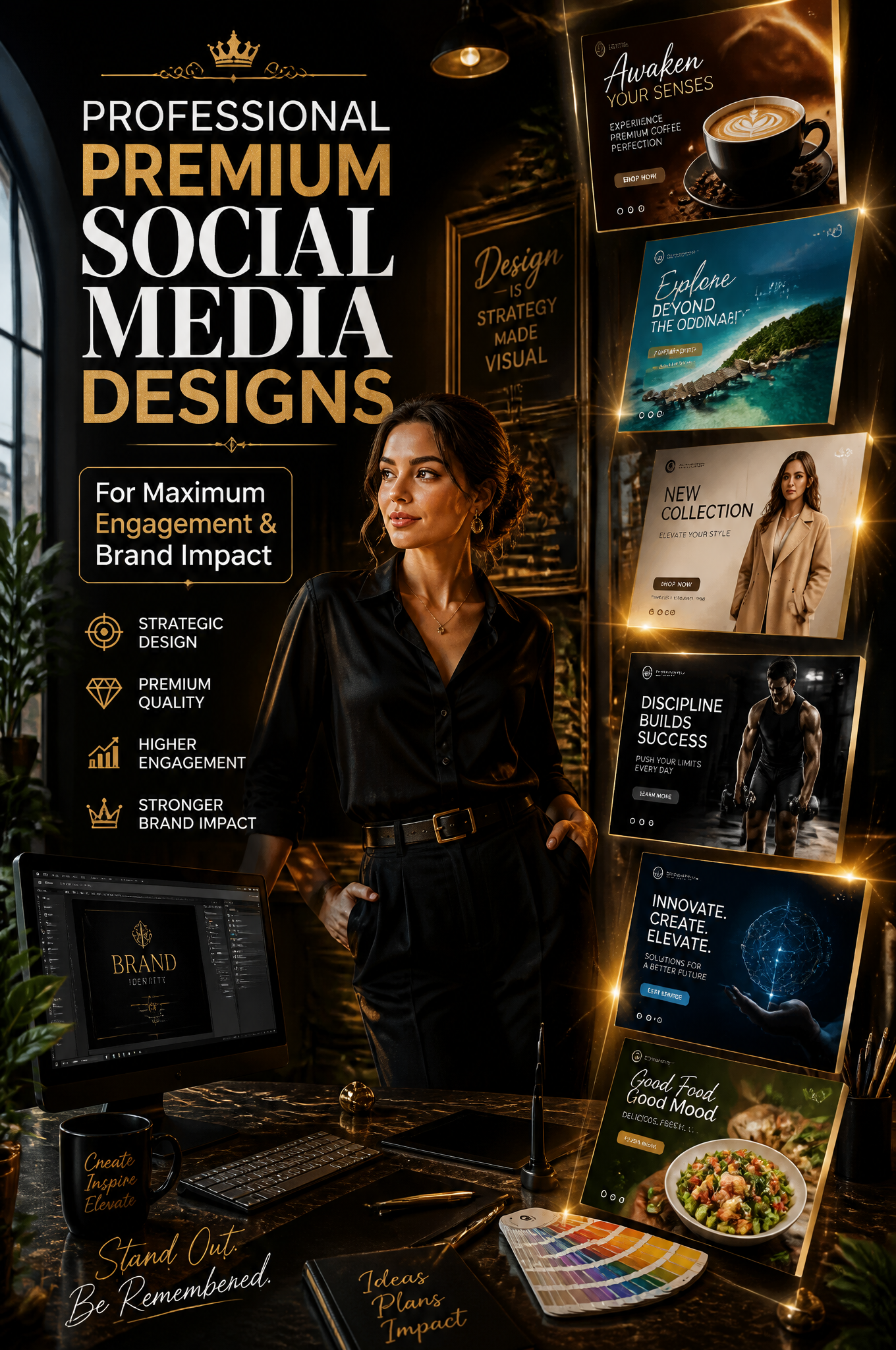 Premium Social Media Design Agency Concept