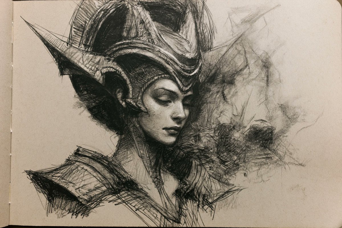 Raw Charcoal Essence Sketch - alternate