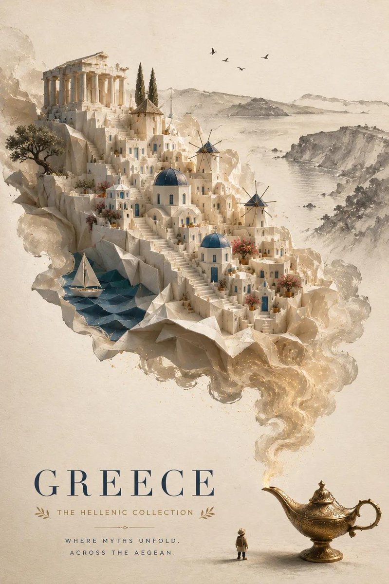 Ethereal Miniature World Travel Poster