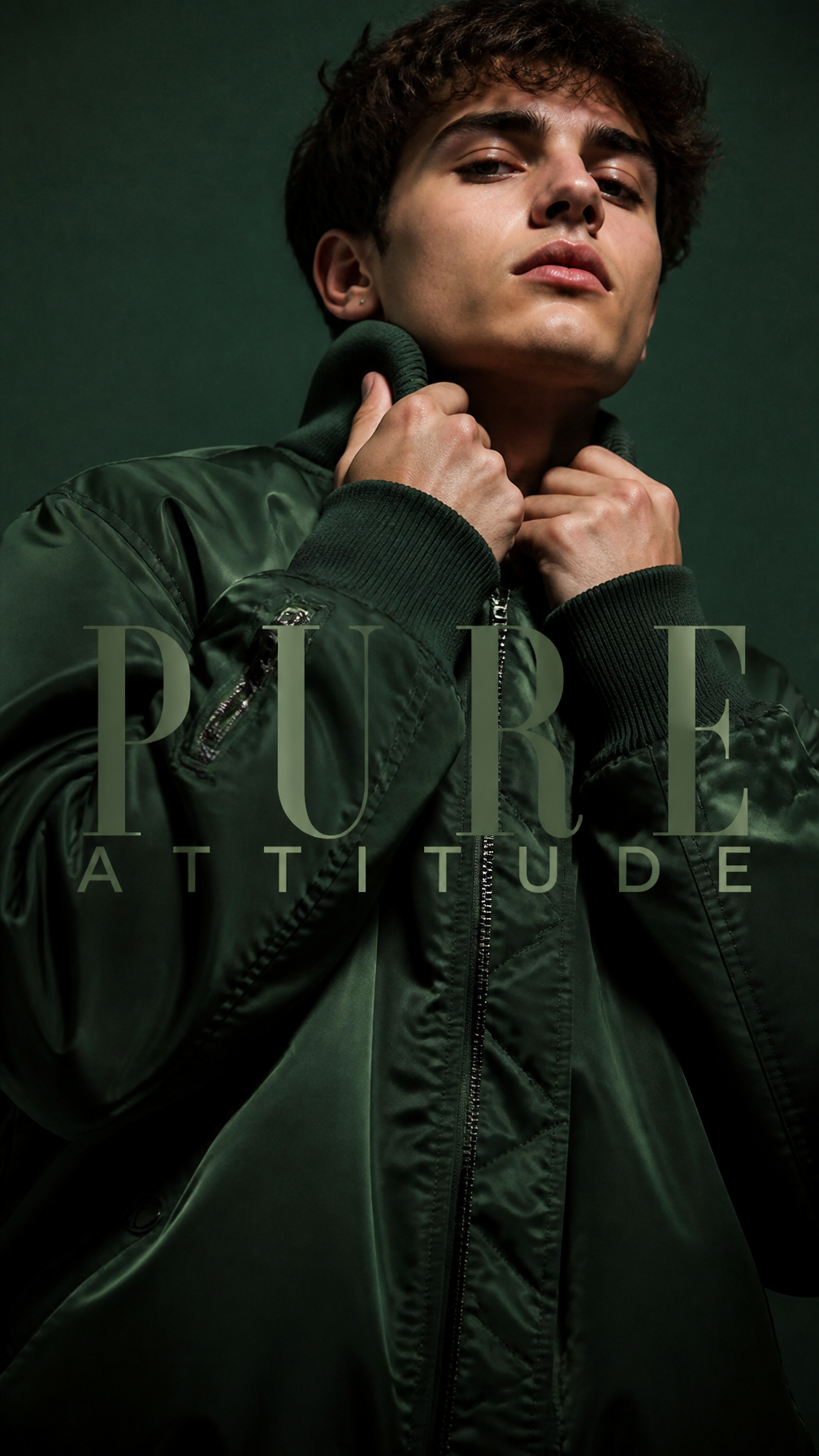Forest Green Avant-Garde Men's Fashion