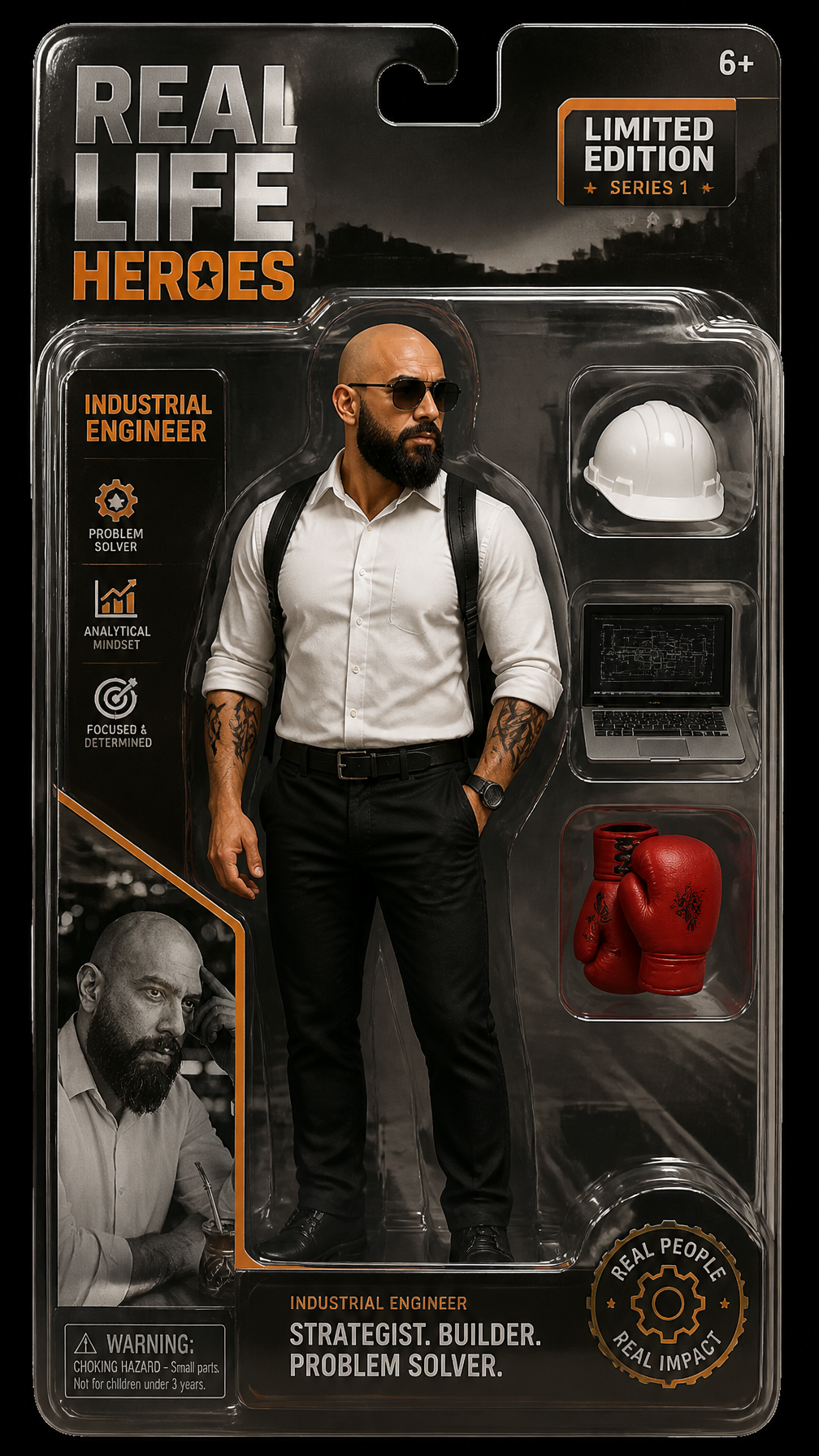 Custom Industrial Engineer Action Figure Packaging