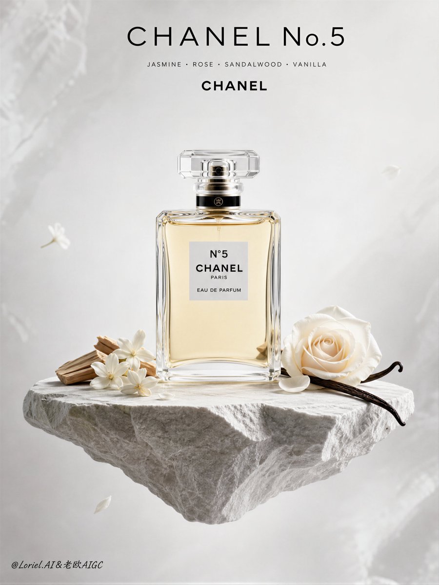 Chanel No.5 Minimalist Floating Mineral Sculpture