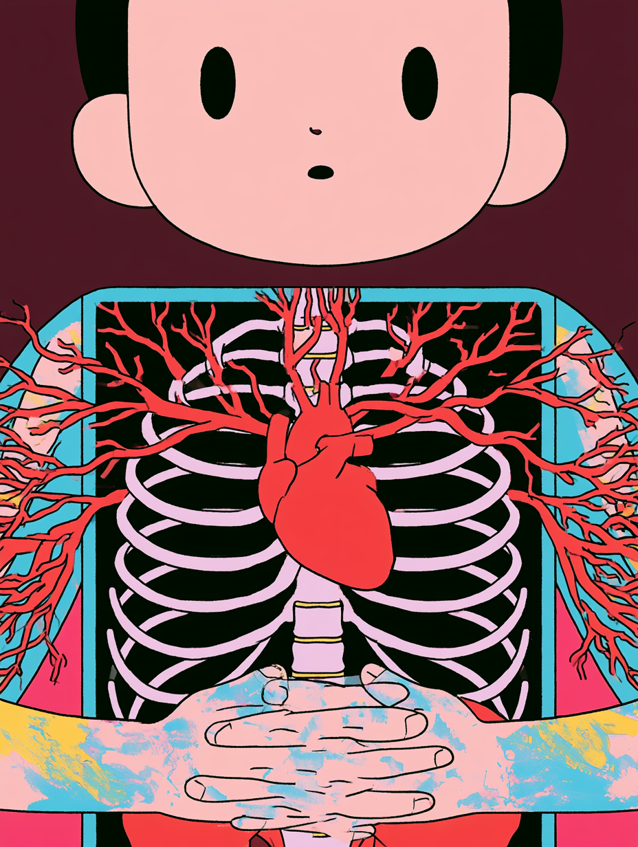 Surreal Vascular Anatomy Portrait - alternate