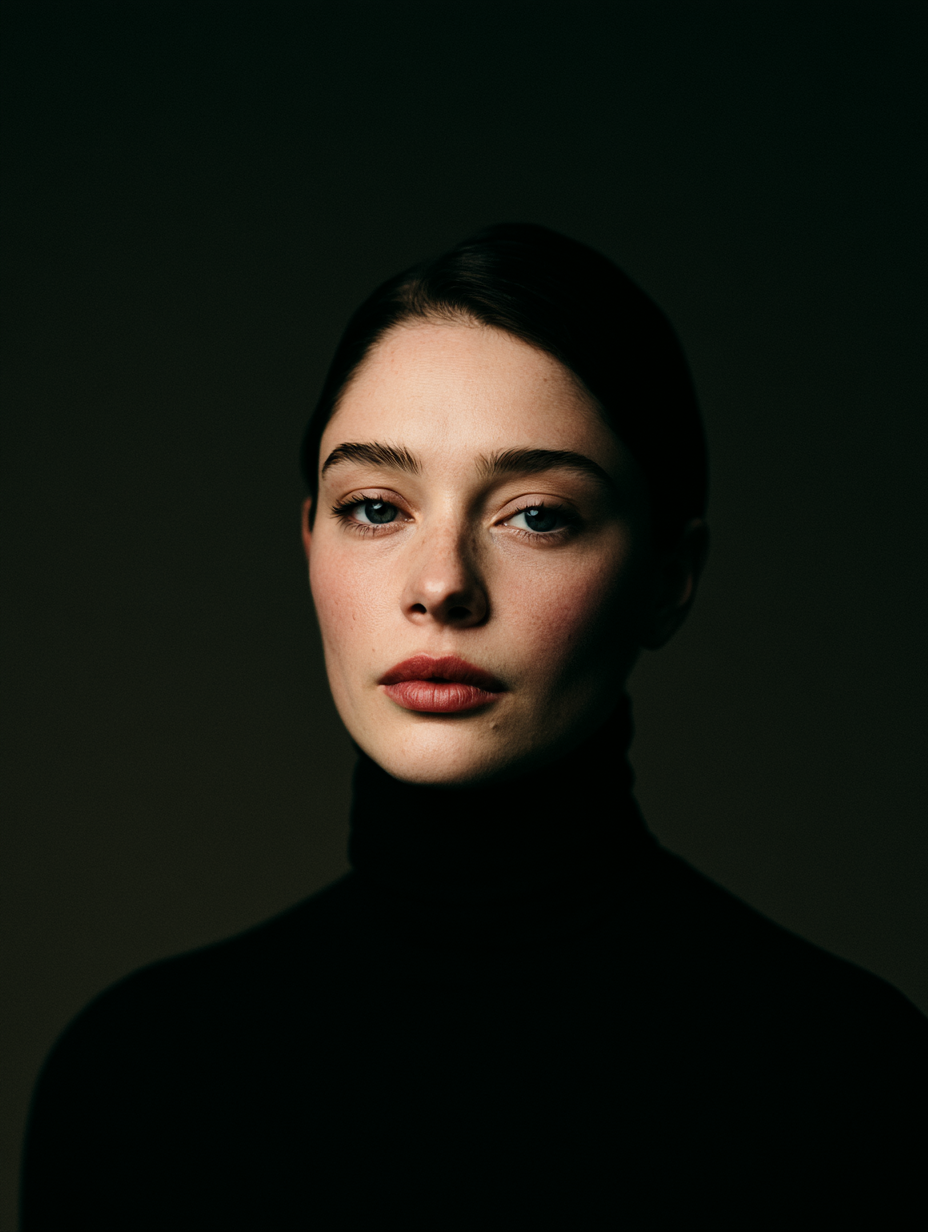 Avant-Garde Sepia Editorial Portrait