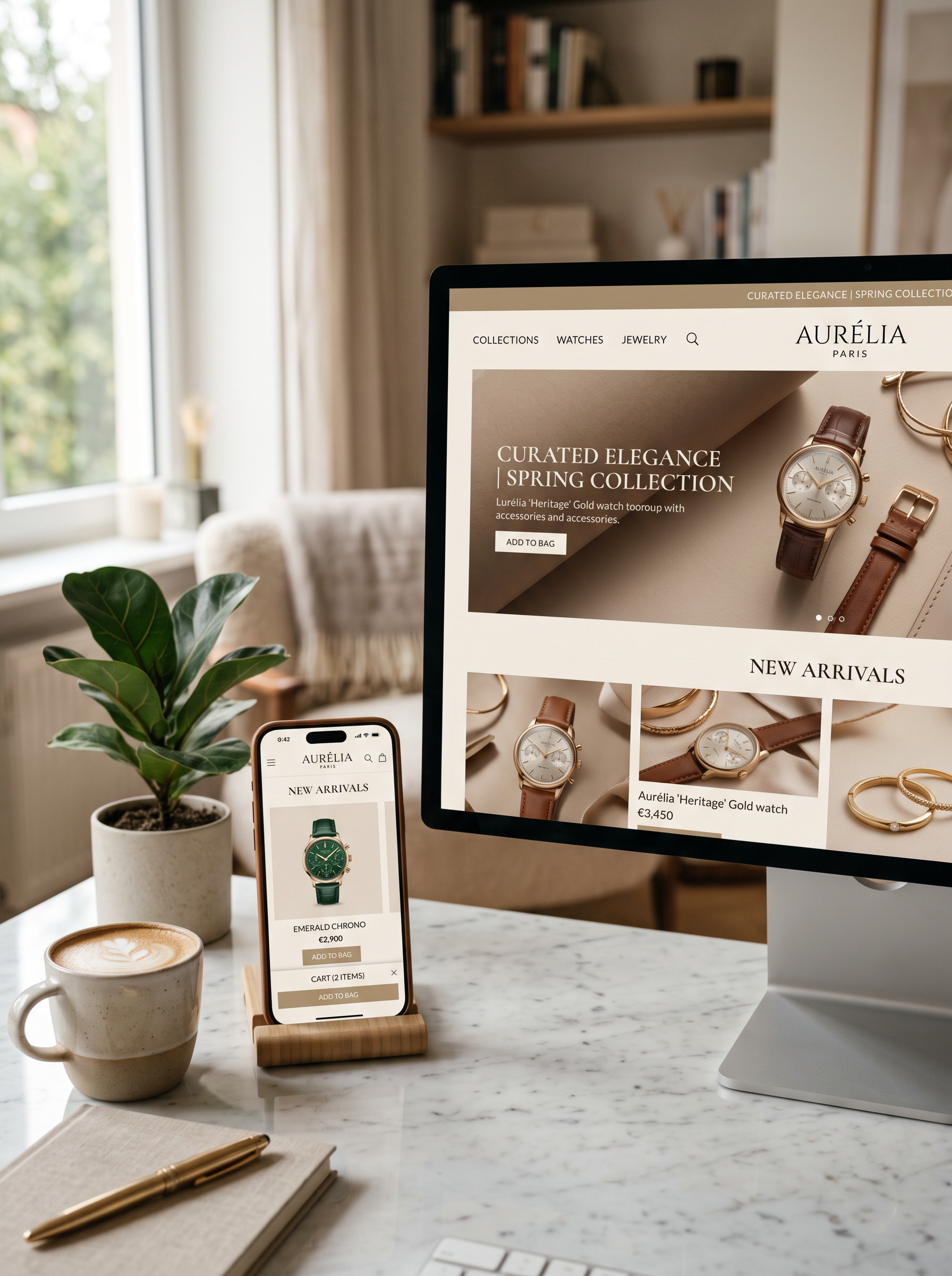 Luxury Fashion E-commerce Responsive Mockup