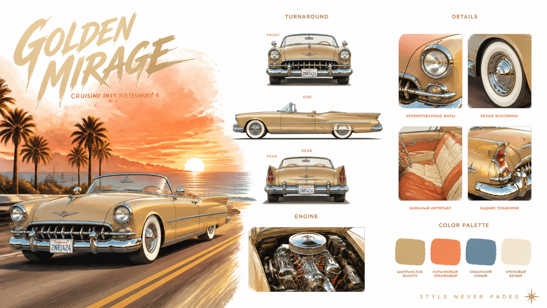 Golden Mirage Vintage Convertible Animation Bible