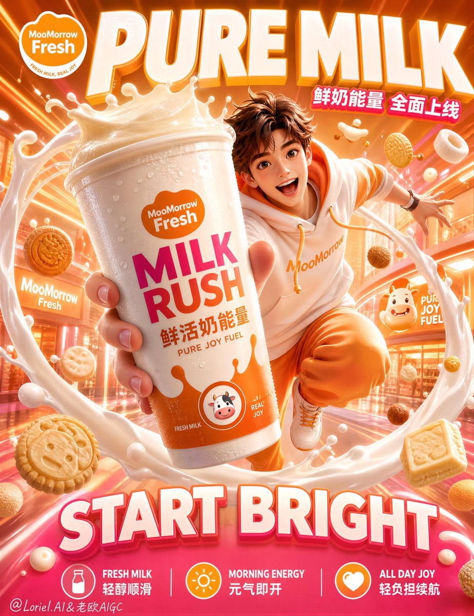 MooMorrow Fresh Milk Flagship 3D Hero Poster - alternate