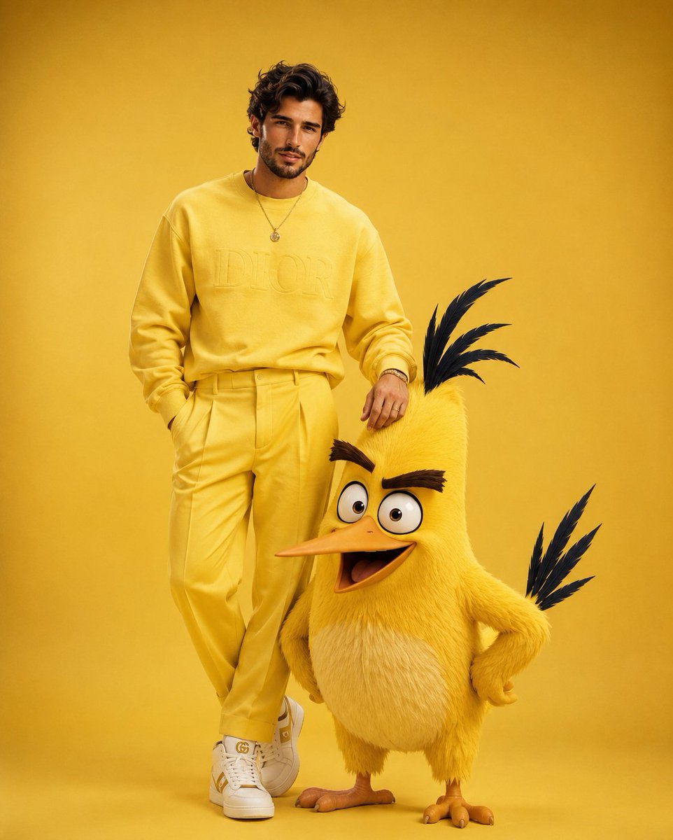 Monochrome Lemon Yellow High-Fashion Duo