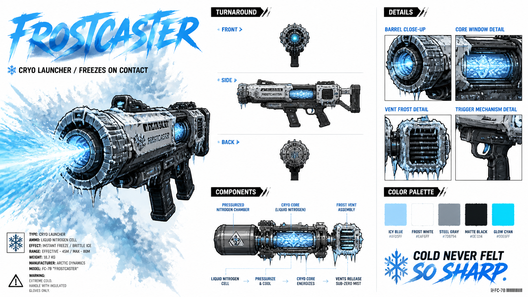 Frostcaster Cryo-Weapon Technical Blueprint