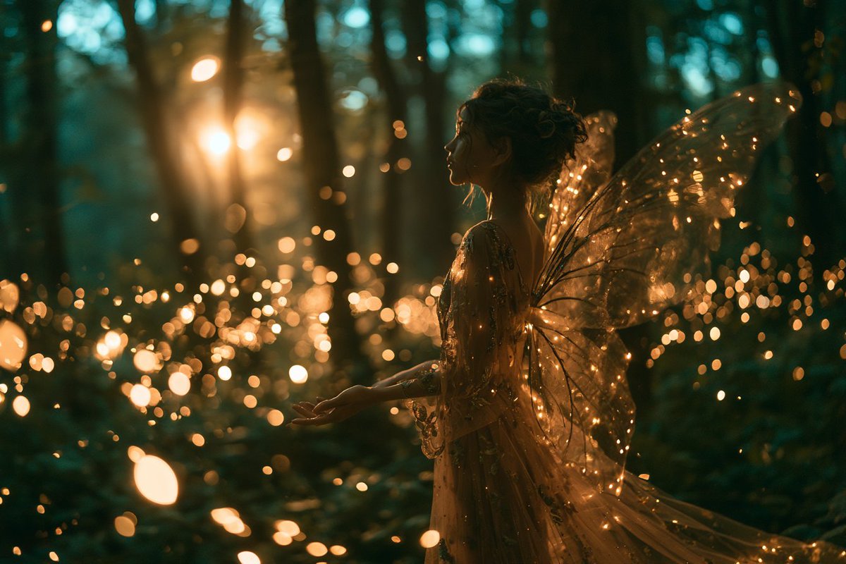 Mystical Bioluminescent Woodland - alternate