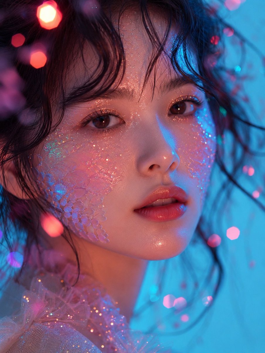 Ethereal Holographic Fantasy Portrait