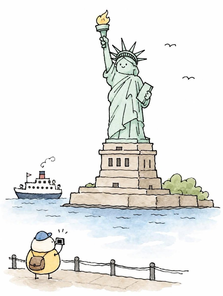 Whimsical Hand-Drawn Landmark Doodle - alternate