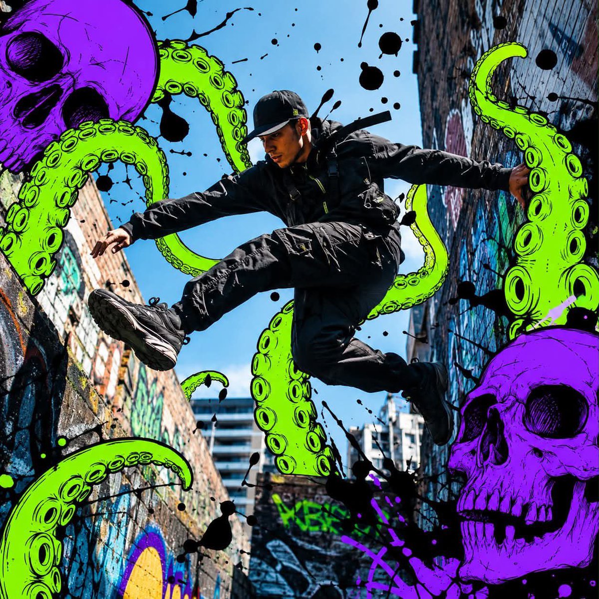 Urban Pop-Art Fusion Portrait - alternate