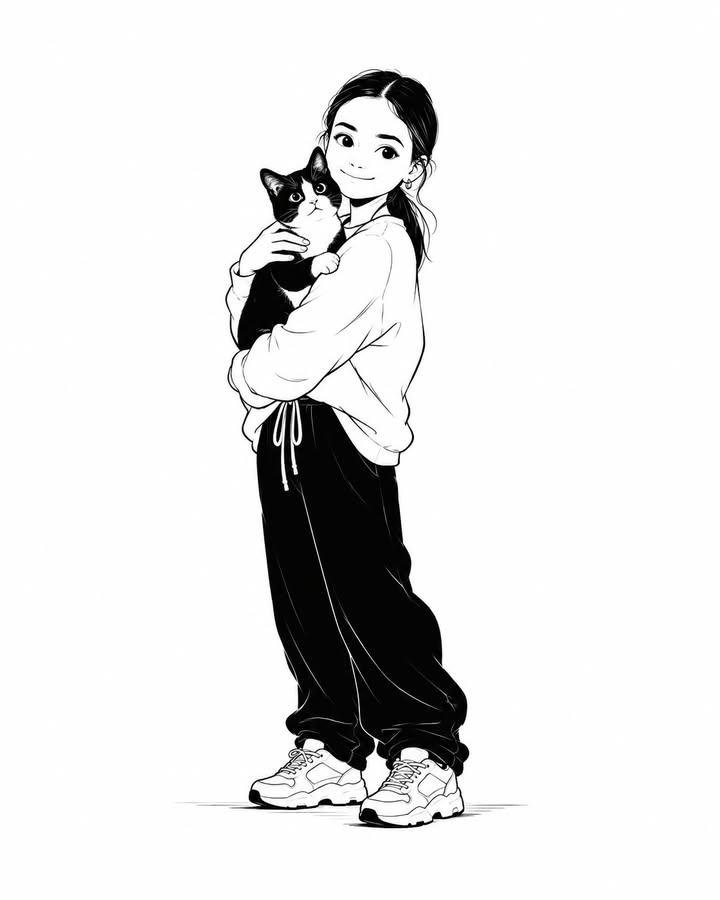 Modern Indie Editorial Character Sketch