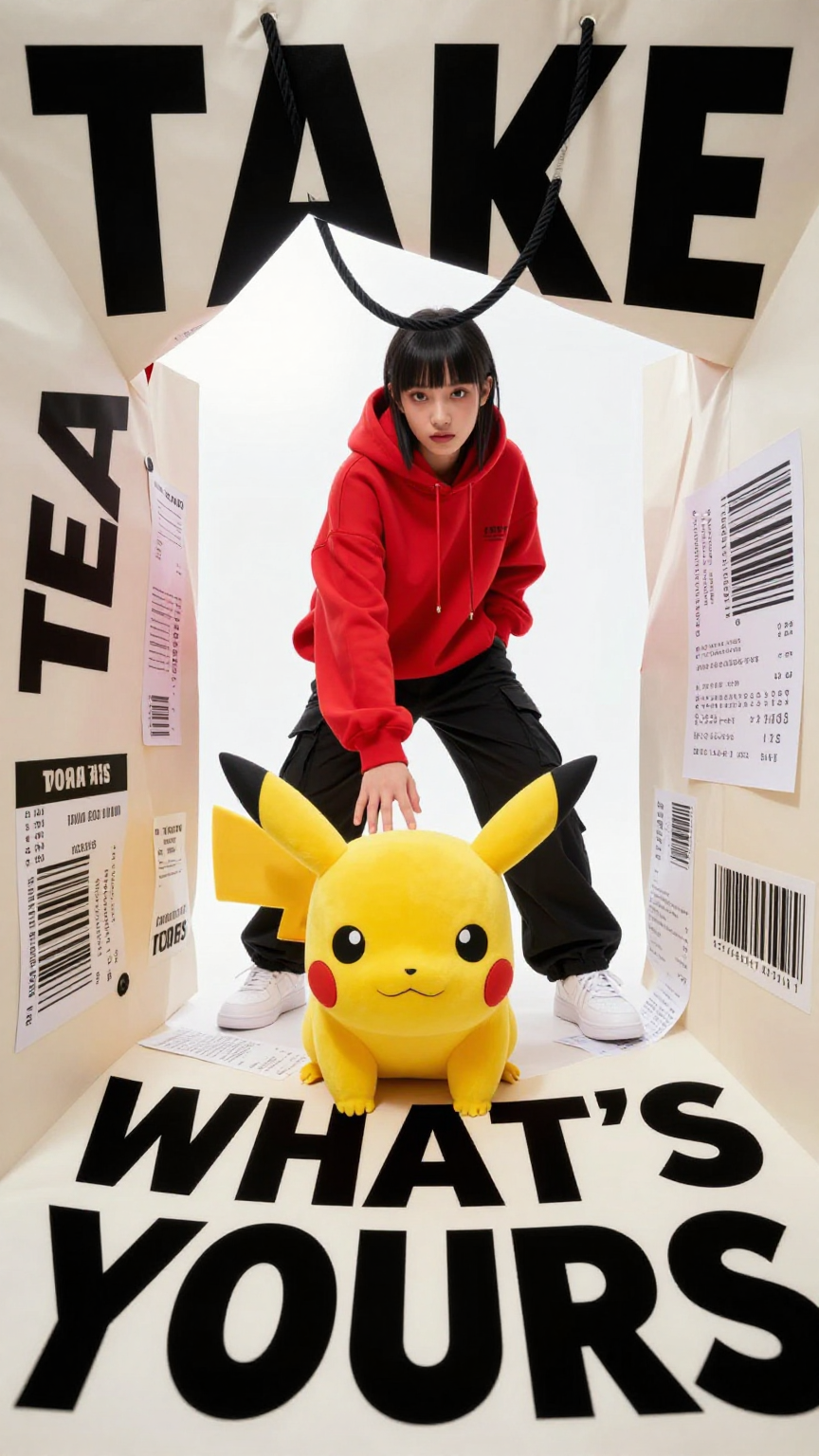 Streetwear Pikachu Shopping Bag POV Poster