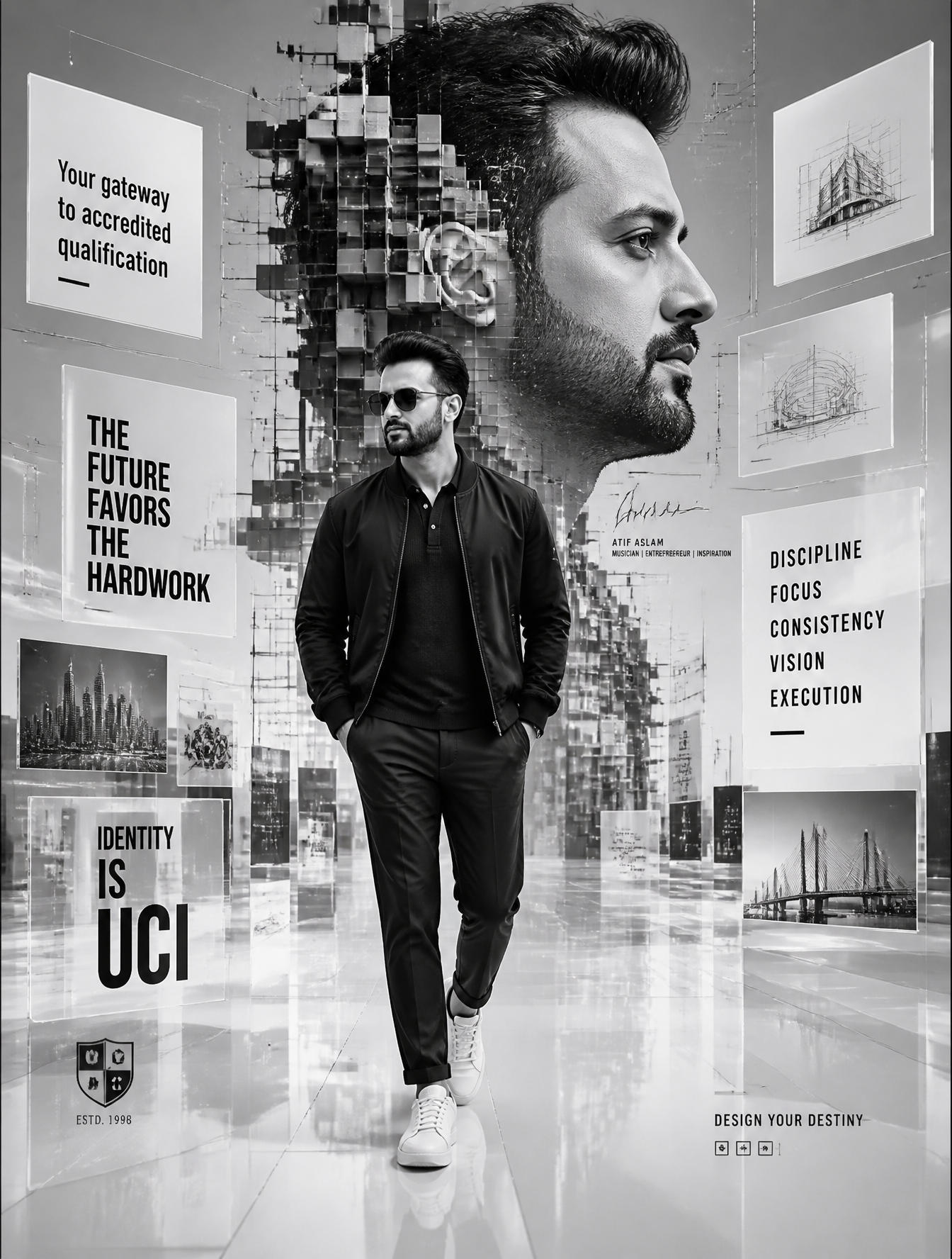 Futuristic Monochrome Architectural Vision