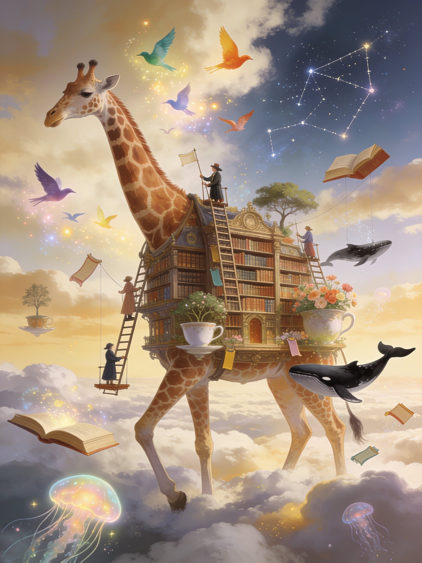 Celestial Librarian Giraffe