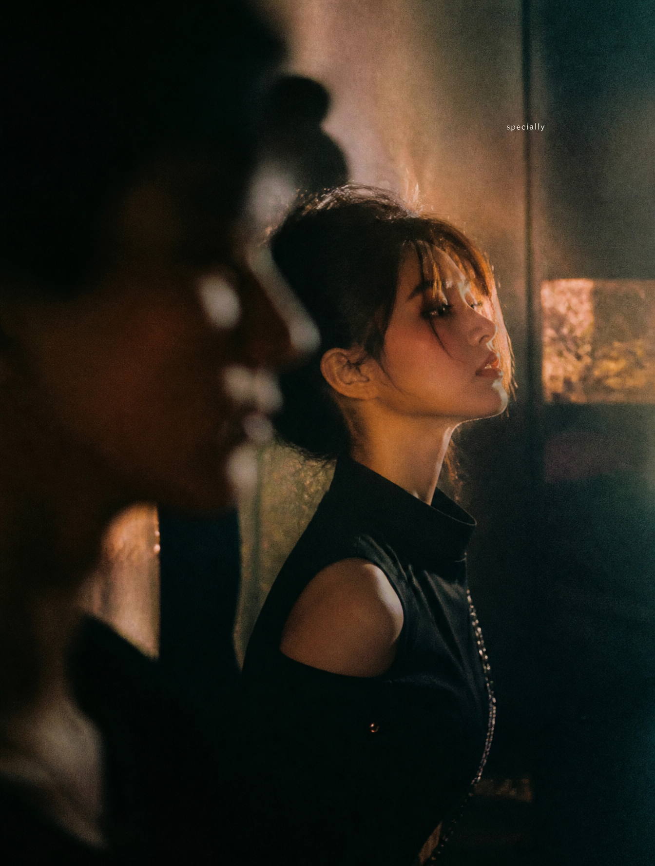 Avant-Garde Cinematic Portrait with Impressionist Depth