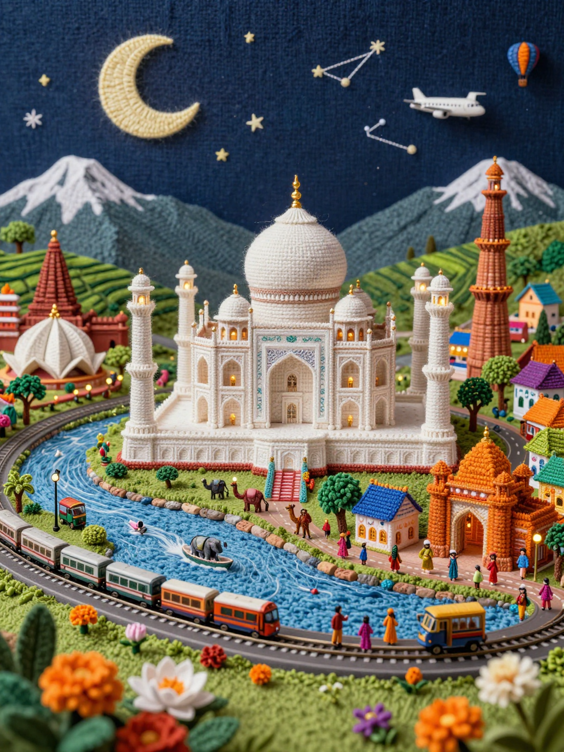 Handcrafted Knitted India Miniature World